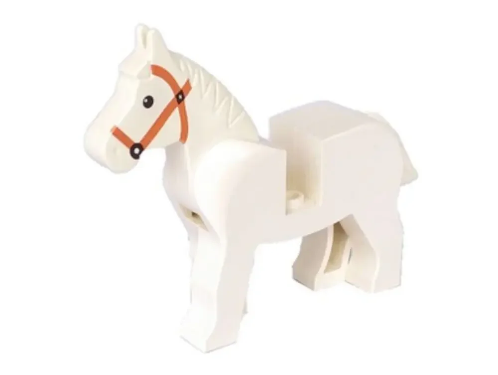 LEGO® Part 4493c01pb04 - Horse with Black Eyes